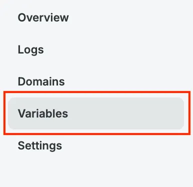 SubMenu Variables Item